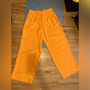 Orange wide leg pants (Size 10)